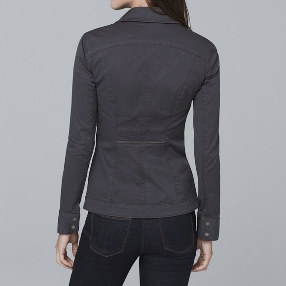 White House Black Market Ball Chain Washed Casual Jacket - Picture 3 of 7